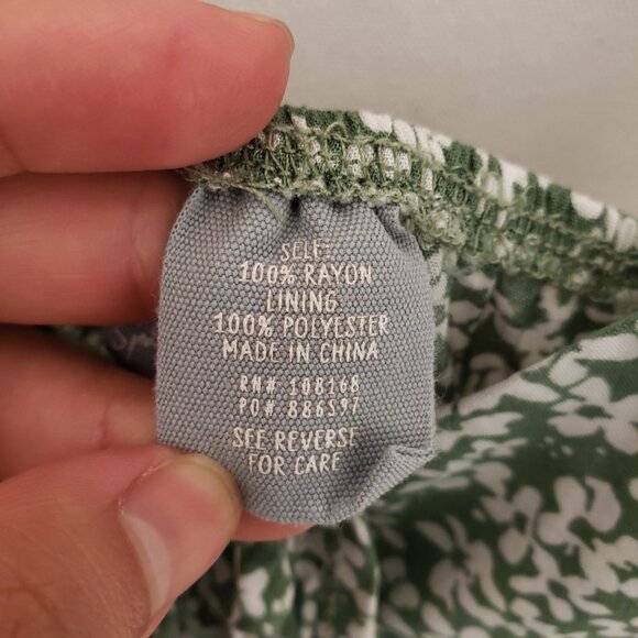 Shy & Sparrow Green Floral Pattern Spaghetti Strap Short Romper Size XL - Picture 5 of 16